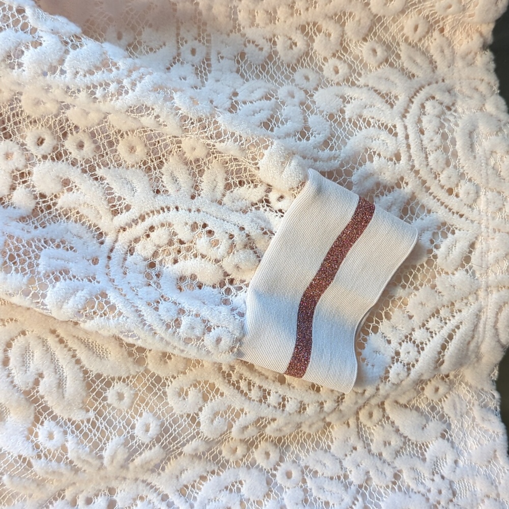 Lane Bryant Long Lace Sleeve Shirt - Picture 6 of 8